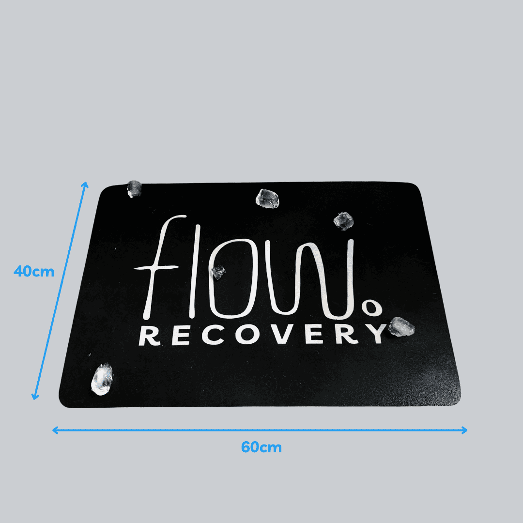 Flow Recovery rubber mat with ice, 60cm x 40cm dimensions.