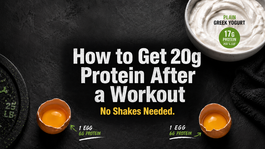 How to get 20g protein after a workout using real foods like eggs, Greek yogurt and a protein bar – no shakes needed